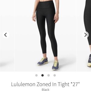 Lululemon Zoned In x Soulcycle Running Tights Size 8